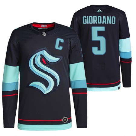 Seattle Kraken Trikot Mark Giordano 5 2021-22 Navy Authentic - Herren